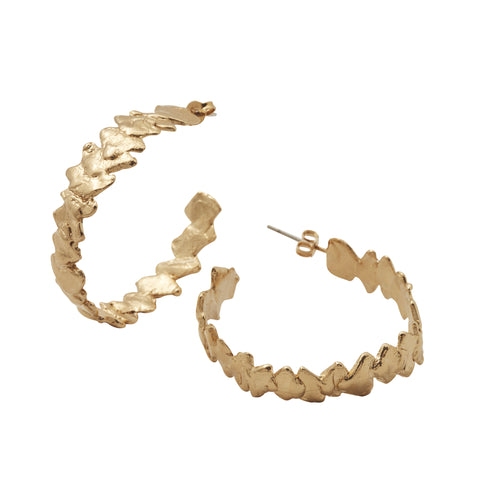Banksia Hoop Earrings Gold