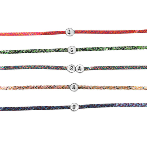 Personalised Rope Bracelet - Silver