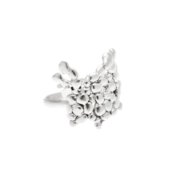 Flat Confetti Ring Silver