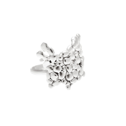 Flat Confetti Ring Silver