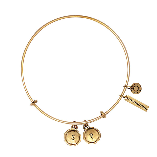 Alphabet Bangle Gold