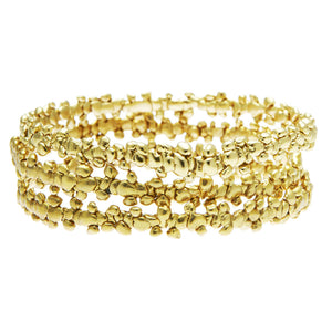 Fine Confetti Bangle Gold (stack of 3)