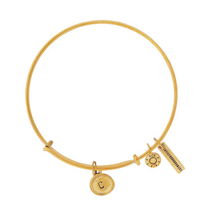 Alphabet Bangle Gold