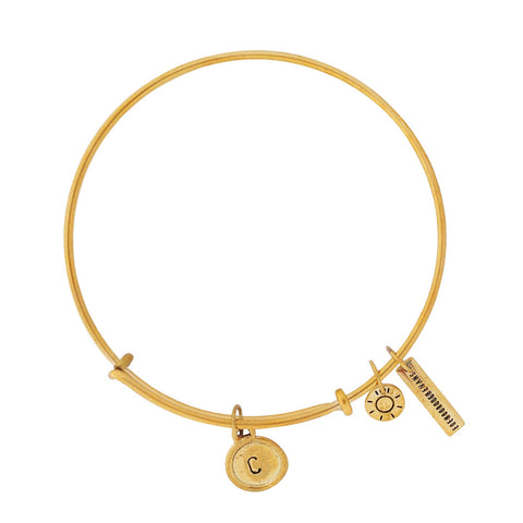 Alphabet Bangle Gold