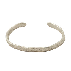 Floral Cuff Bracelet Silver