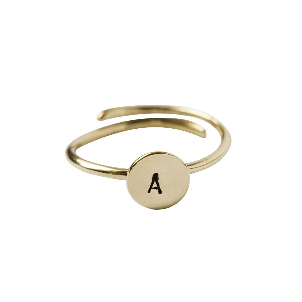 Alphabet Ring Gold