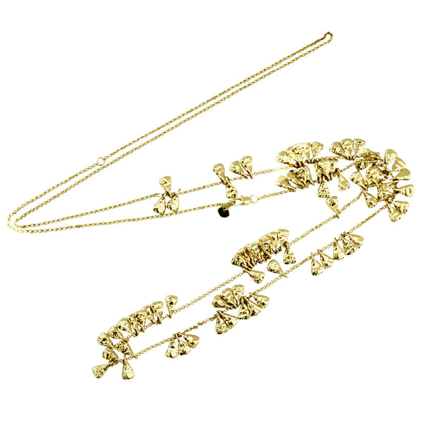 Long Puka Necklace Gold