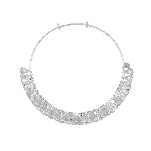 Puka Bangle Bar Silver