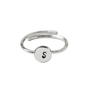 Alphabet Ring Silver